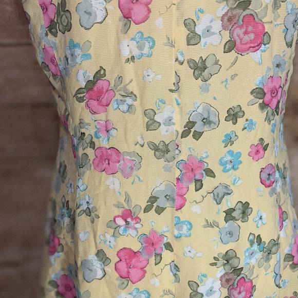 Vintage Cottage Core Yellow Floral Dress - Picture 15 of 16